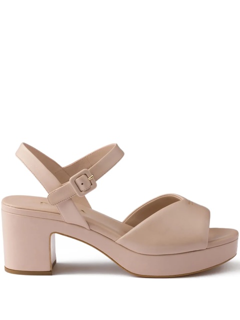 Prada buckle-strap platform sandals - Neutrals - zdjęcie produktu nr 1