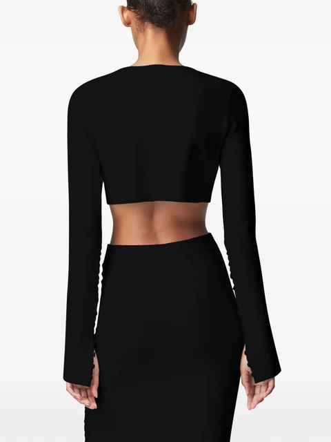 Altuzarra Haruni scallop-edge knitted top - Black - zdjęcie produktu nr 2