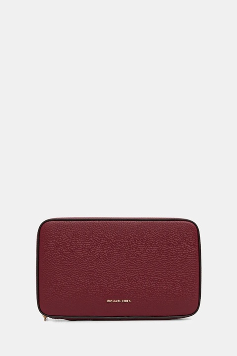 MICHAEL Michael Kors kosmetyczka skórzana kolor bordowy 32T5GTMV3L - zdjęcie produktu nr 1