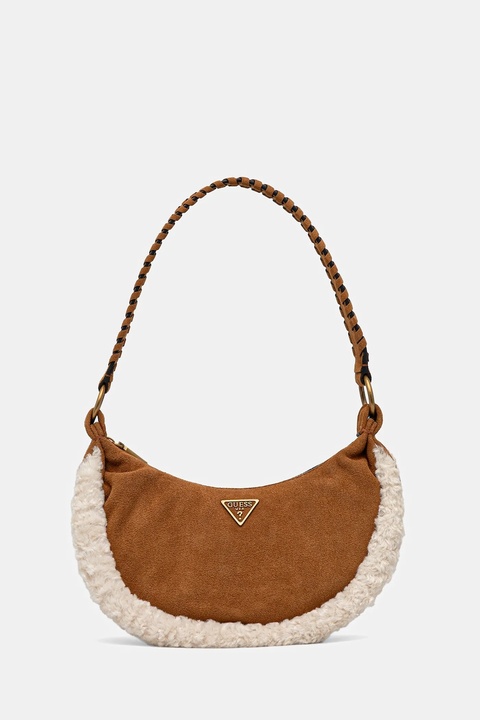 Guess torebka zamszowa AMITA kolor brązowy HWSW95 39720 - zdjęcie produktu nr 1