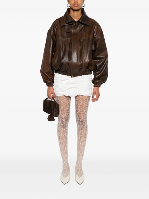 Magda Butrym zip-up leather jacket - Brown - zdjęcie produktu nr 2