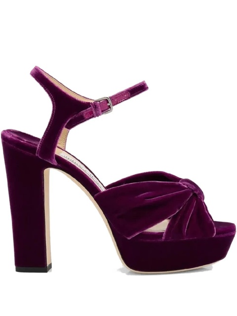 Jimmy Choo 120mm Heloise velvet sandals - Purple - zdjęcie produktu nr 1