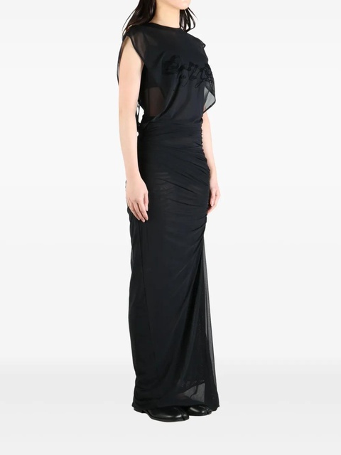 Jean Paul Gaultier slogan-flocked dress - Black - zdjęcie produktu nr 1
