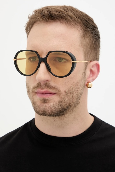 Bottega Veneta okulary przeciwsłoneczne kolor czarny BV1436S - zdjęcie produktu nr 1