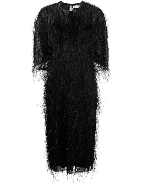 Lanvin fringed midi dress - Black - zdjęcie produktu nr 1