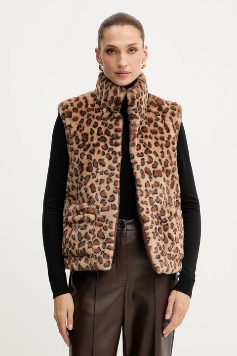 Morgan bezrękawnik kolor brązowy zimowy 5GILEO - zdjęcie produktu nr 2