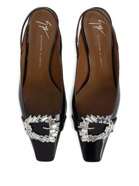 Giuseppe Zanotti crystal-embellished slingback pumps - Black - zdjęcie produktu nr 2