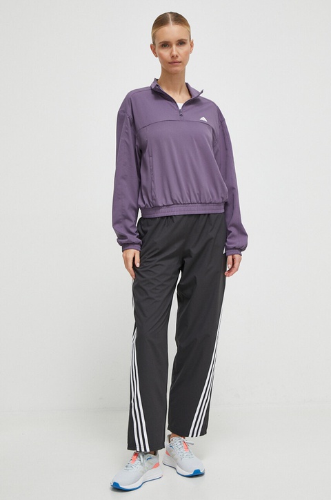 adidas Performance bluza treningowa Training Essentials kolor fioletowy gładka IS3972 - zdjęcie produktu nr 1