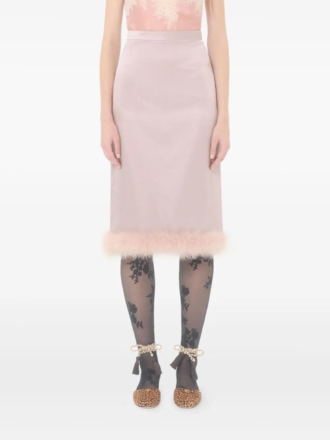 Valentino Garavani contrast-trim skirt - Pink - zdjęcie produktu nr 2