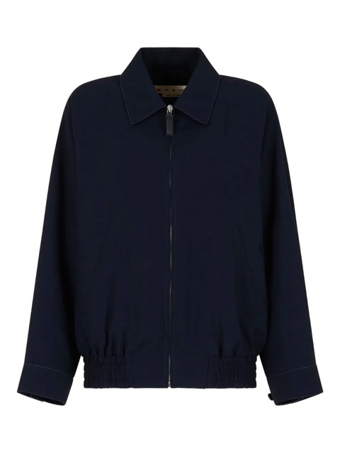Marni zip-up bomber jacket - Blue - zdjęcie produktu nr 1