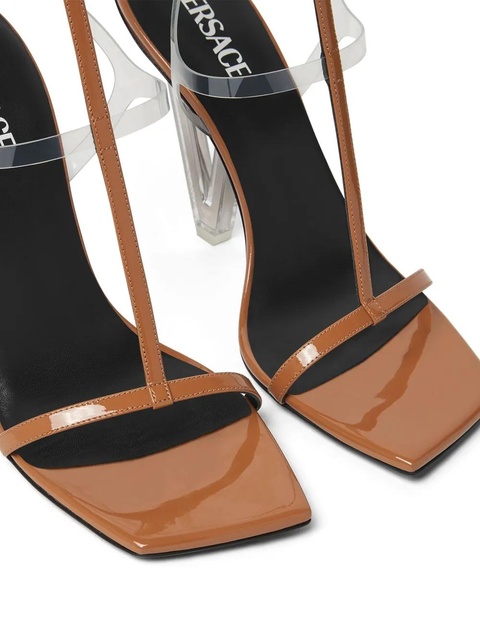 Versace 105mm V2025 patent-leather sandals - Brown - zdjęcie produktu nr 2