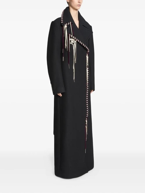 DRIES VAN NOTEN whipstitch-embellished coat - Black - zdjęcie produktu nr 2