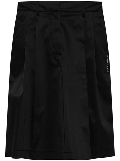 Marni embroidered-logo shorts - Black - zdjęcie produktu nr 1