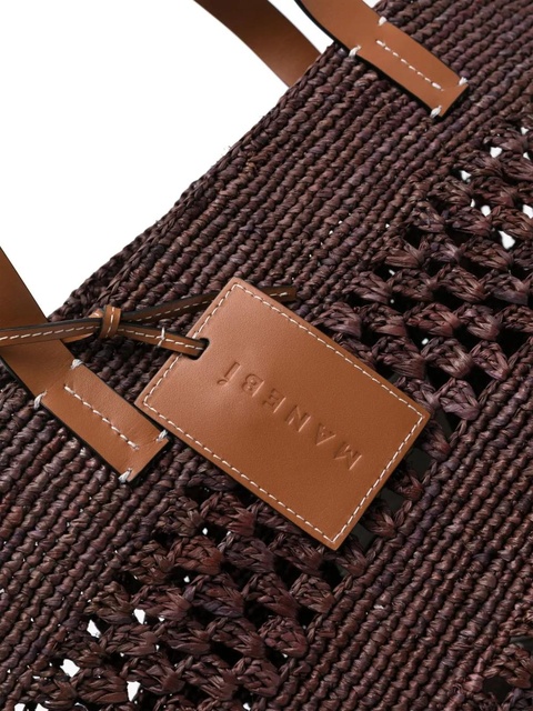 Manebi raffia shoulder bag - Brown - zdjęcie produktu nr 2