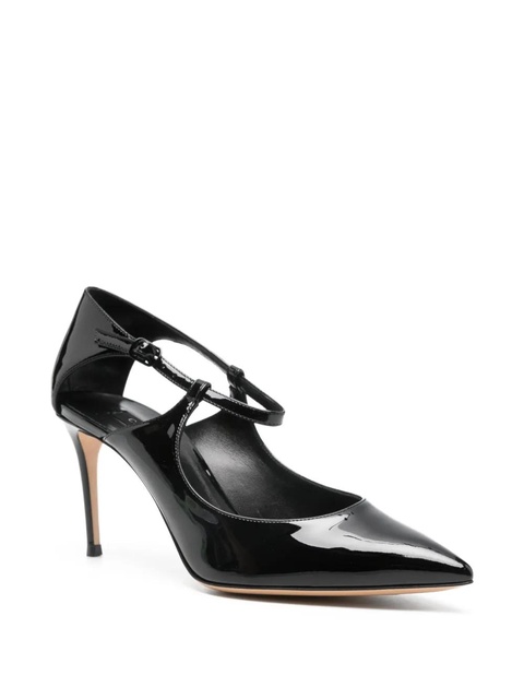 Casadei 80mm cut-out strap pumps - Black - zdjęcie produktu nr 1