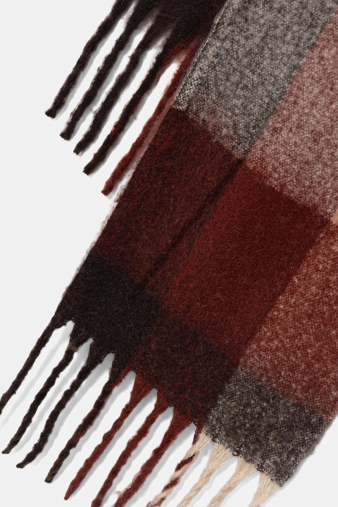 Sisley szalik damski kolor bordowy wzorzysty 6P1AWU02C - zdjęcie produktu nr 1