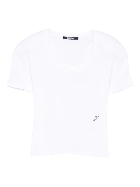 Jacquemus scoop-neck cotton T-shirt - White - zdjęcie produktu nr 1