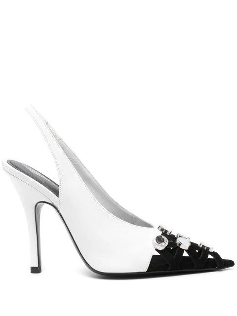 The Attico 105mm Fiona slingback pumps - White - zdjęcie produktu nr 1
