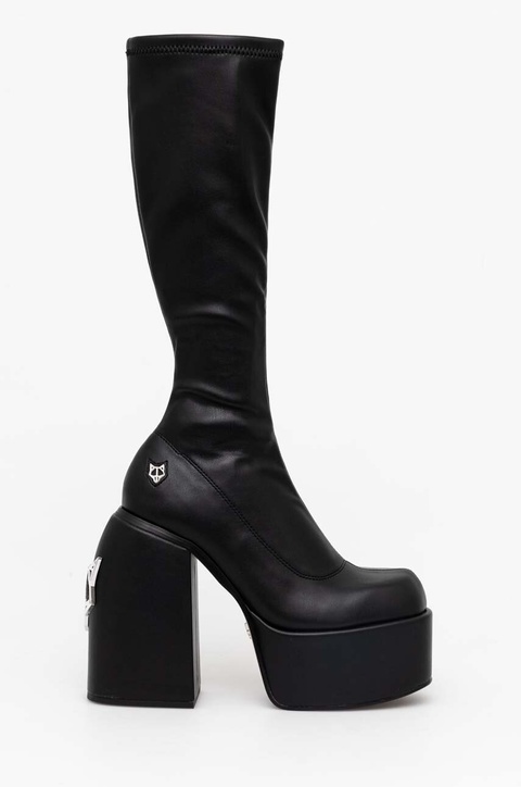 Naked Wolfe kozaki Spice damskie kolor czarny na słupku - zdjęcie produktu nr 1