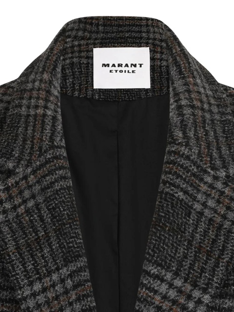 ISABEL MARANT checked wool single-breasted coat - Grey - zdjęcie produktu nr 2