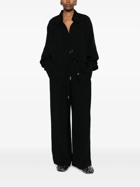 Nanushka high-waist belt trousers - Black - zdjęcie produktu nr 2