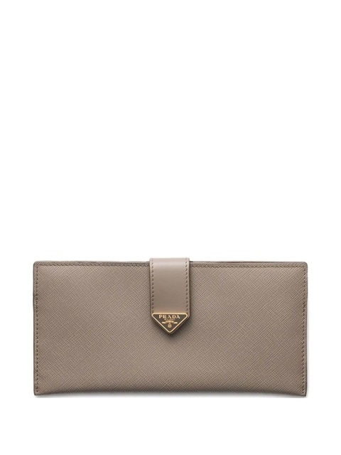 Prada snap triangle-logo leather wallet - Grey - zdjęcie produktu nr 1