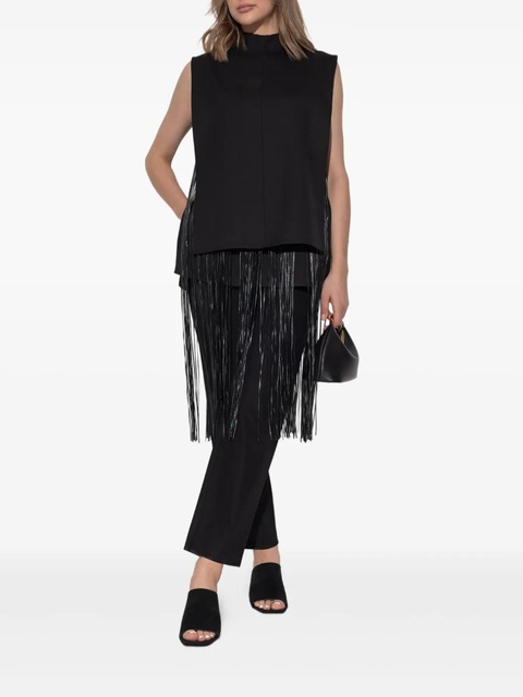 Sportmax Soraia fringed sleeveless top - Black - zdjęcie produktu nr 1