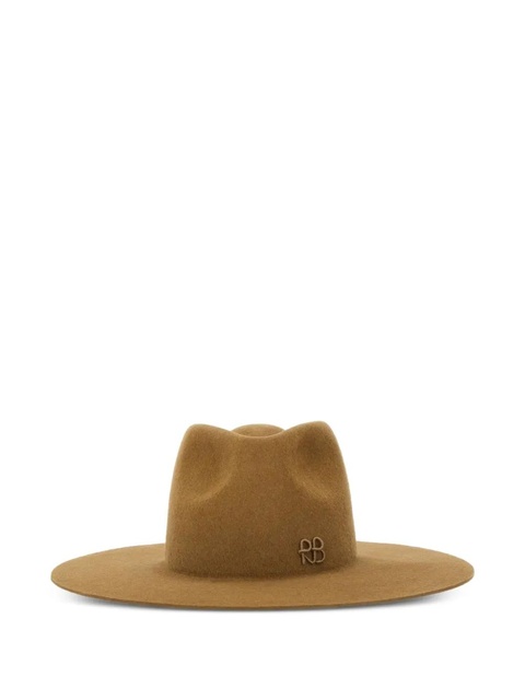 Ruslan Baginskiy logo-detail felt fedora hat - Brown - zdjęcie produktu nr 1