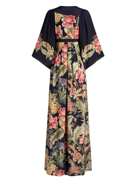 ETRO floral-print crepe-de-chine dress - Blue - zdjęcie produktu nr 1