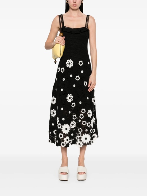 Maje floral-embroidery midi dress - Black - zdjęcie produktu nr 2