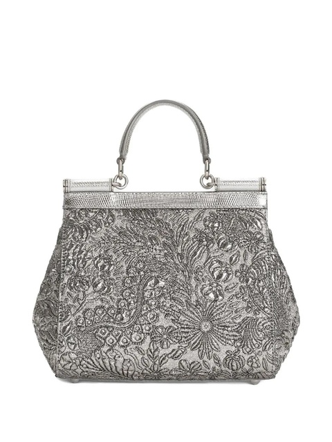 Dolce & Gabbana medium Sicily brocade tote bag - Silver - zdjęcie produktu nr 2