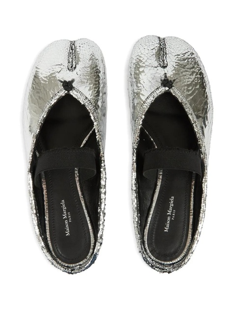 Maison Margiela Tabi leather slip-on mules - Silver - zdjęcie produktu nr 1
