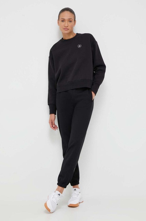 adidas by Stella McCartney spodnie dresowe kolor czarny gładkie IB6860 - zdjęcie produktu nr 2