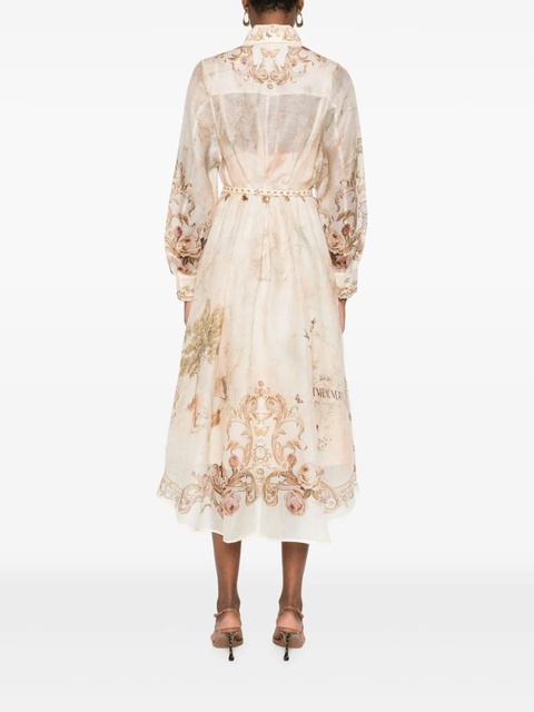 ZIMMERMANN floral-print buttoned midi dress - Neutrals - zdjęcie produktu nr 2