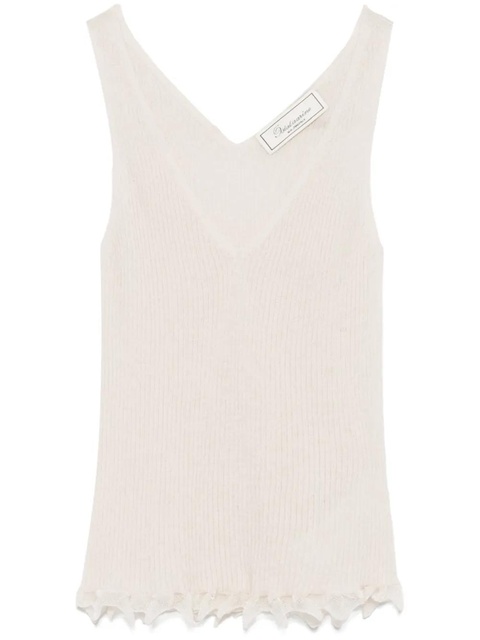 Blumarine ribbed tank top - Neutrals - zdjęcie produktu nr 1