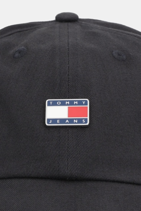 Tommy Jeans czapka z daszkiem bawełniana kolor czarny AW0AW17901 - zdjęcie produktu nr 1