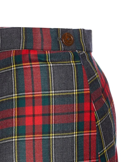 Vivienne Westwood tartan asymmetric midi skirt - Red - zdjęcie produktu nr 2
