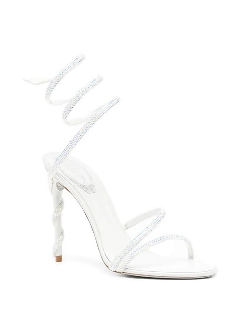 René Caovilla 120mm spiral-embellished sandals - White - zdjęcie produktu nr 2