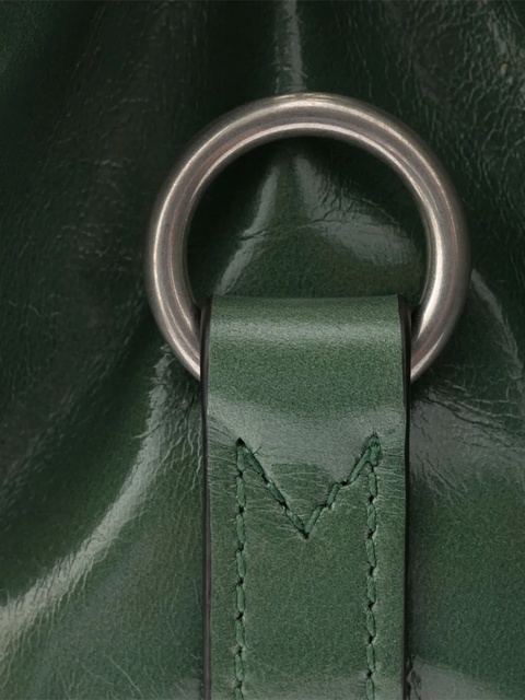 Prada small push-lock leather tote bag - Green - zdjęcie produktu nr 2