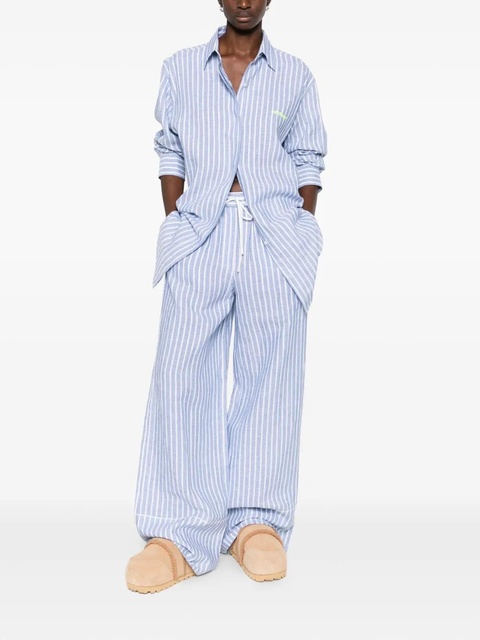 Off-White striped palazzo trousers - Blue - zdjęcie produktu nr 2