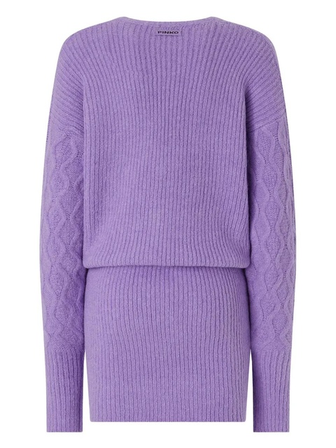 PINKO cable-knit button dress - Purple - zdjęcie produktu nr 2