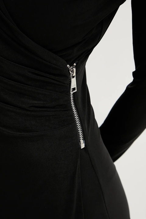 Karl Lagerfeld sukienka kolor czarny midi prosta A3W13042 - zdjęcie produktu nr 2