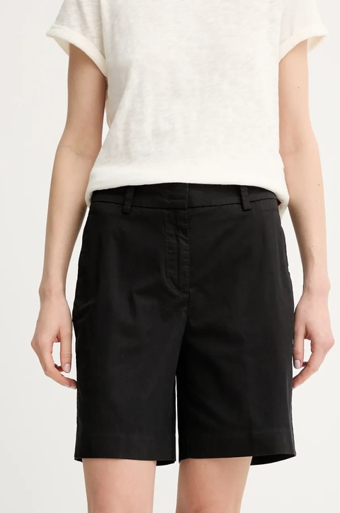 Marc O'Polo szorty damskie kolor czarny gładkie high waist 503040015019 - zdjęcie produktu nr 1