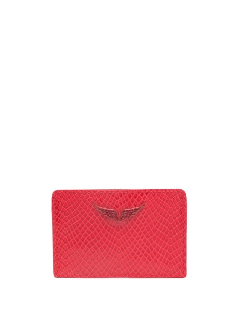 Zadig&Voltaire Pass python-effect cardholder - Red - zdjęcie produktu nr 1