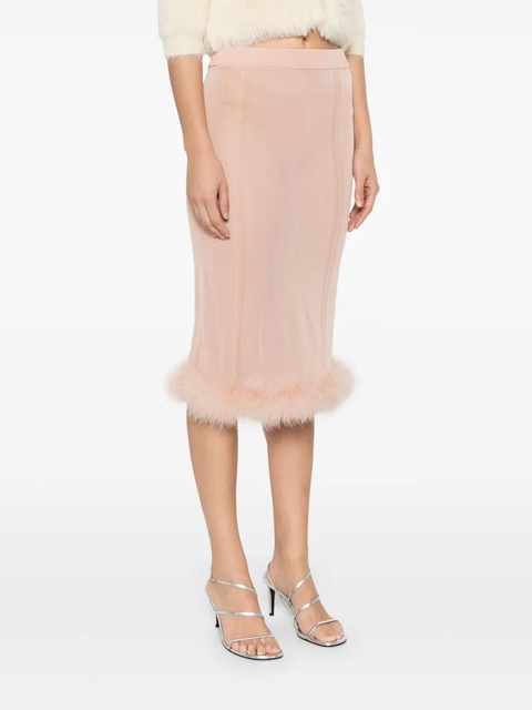 Blumarine sheer midi skirt - Pink - zdjęcie produktu nr 2