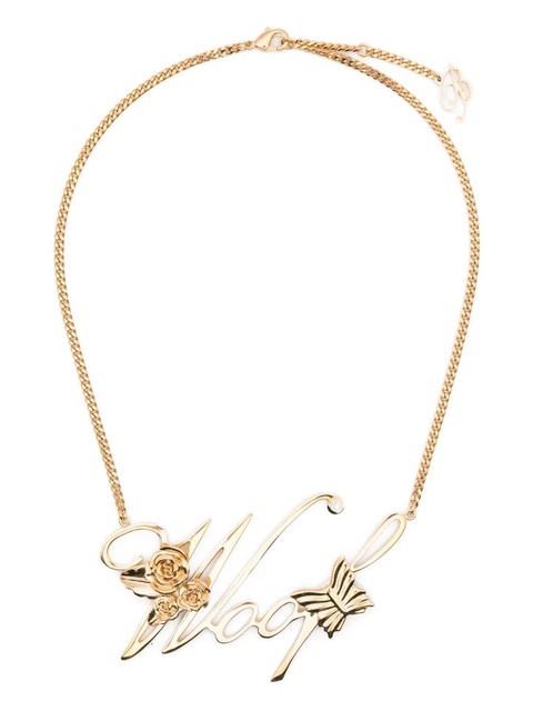 Blumarine rose-detail butterfly-detail necklace - Gold - zdjęcie produktu nr 1