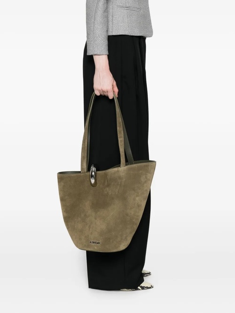 Jacquemus The Bamba suede tote bag - Green - zdjęcie produktu nr 1