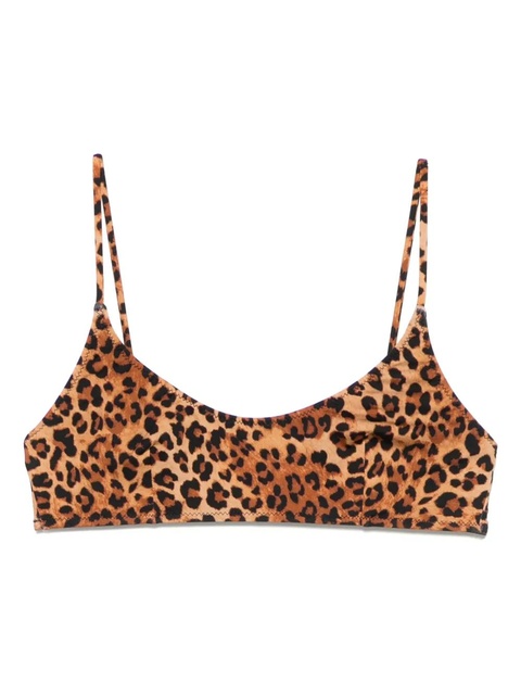 MC2 Saint Barth leopard-print bikini top - Brown - zdjęcie produktu nr 1