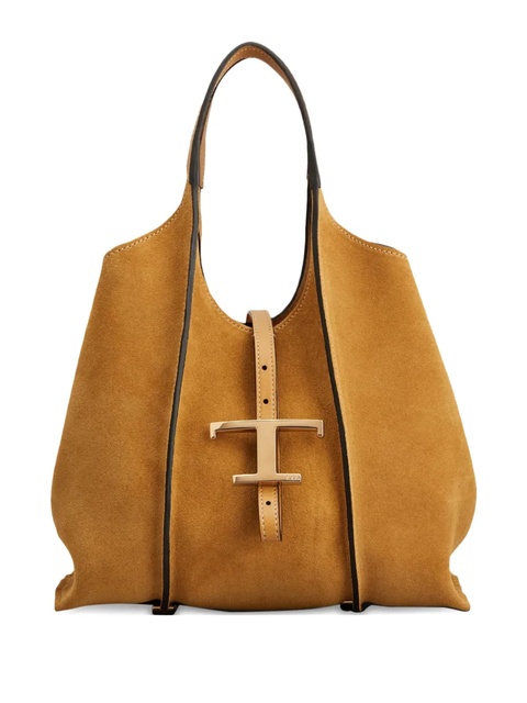 Tod's mini Timeless T-buckle suede tote bag - Brown - zdjęcie produktu nr 2