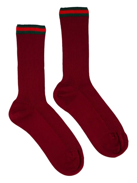 Gucci ribbed-cuff socks - Red - zdjęcie produktu nr 2